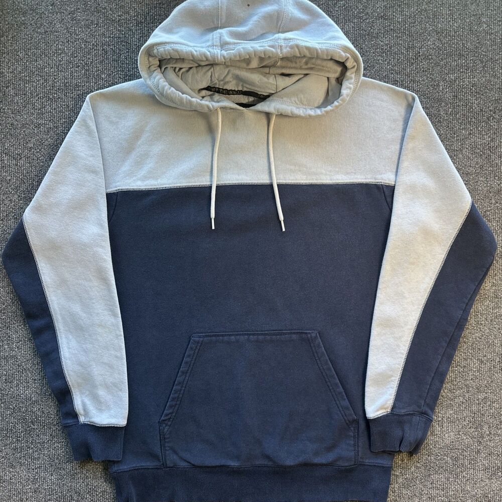 VANS Off The Wall Pilgrim Hoodie Size Medium M Two Tone Blue Long Sleeve